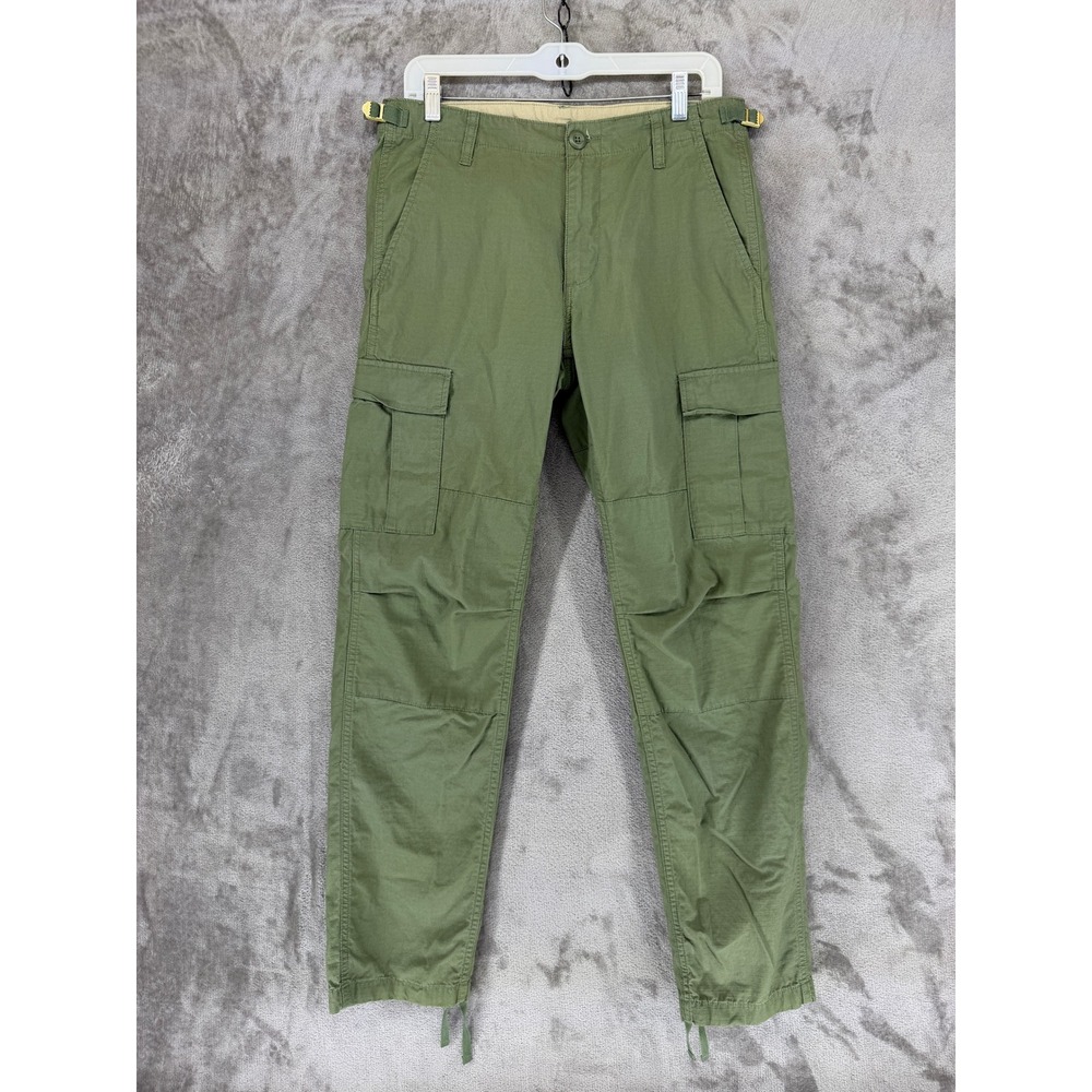 Carhartt WIP Cargo Pants Mens 30x32 Aviation Pant Green Ripstop EUC